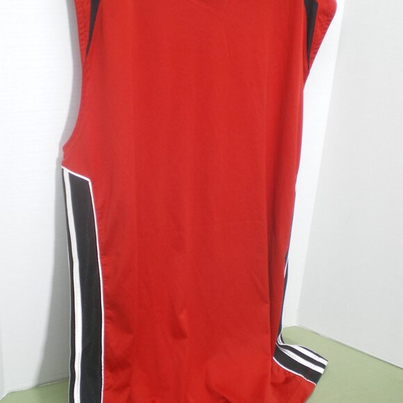 Adidas Jersey Style Red/Black/White Sleeveless Shirt, Size XL - Picture 7 of 8